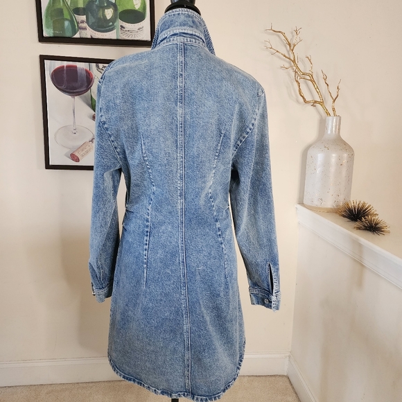 🔥Le Jean Eliza Denim Asymmetrical Hem Shirtdress - Picture 11 of 16
